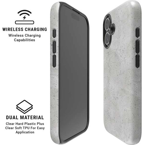 Light Grey Concrete iPhone 16 Plus Magsafe Impact Case